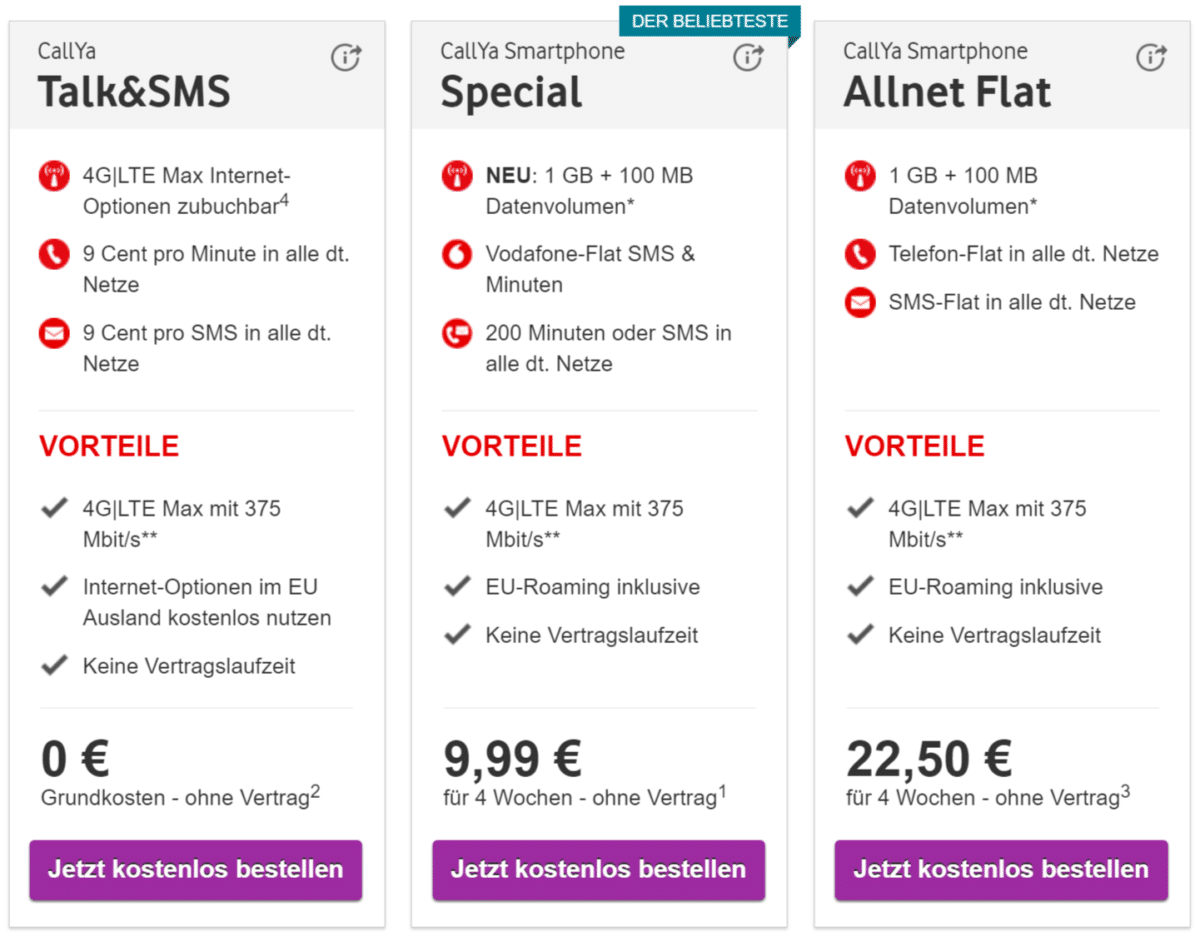 D2 CallYa Freikarte » Jetzt 100% kostenlos bestellen