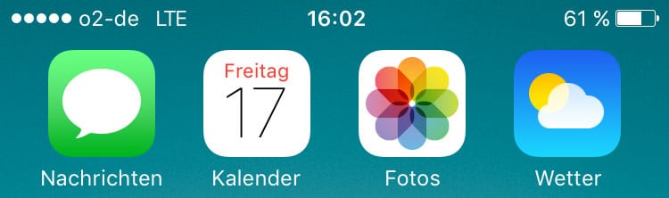 LTE Anzeige auf iPhone